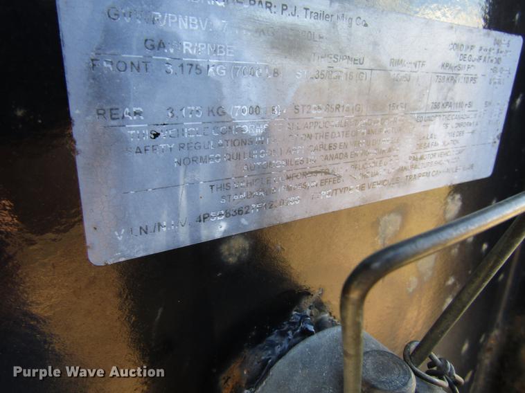 image for item DG1211 2015 PJ drop deck equipment trailer