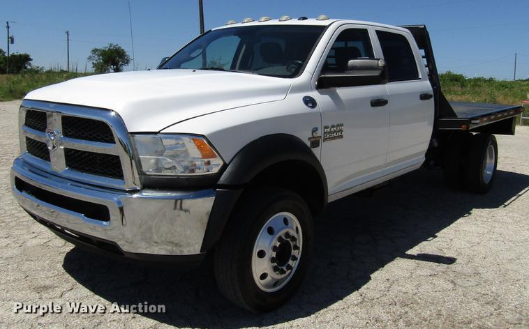 image for item DG1236 2014 Dodge Ram 5500 Crew Cab flatbed truck