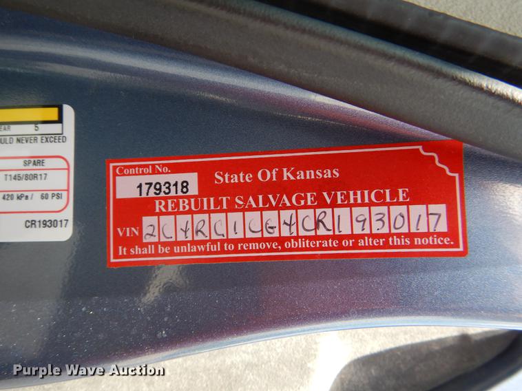 image for item DG4764 2012 Chrysler Town & Country van