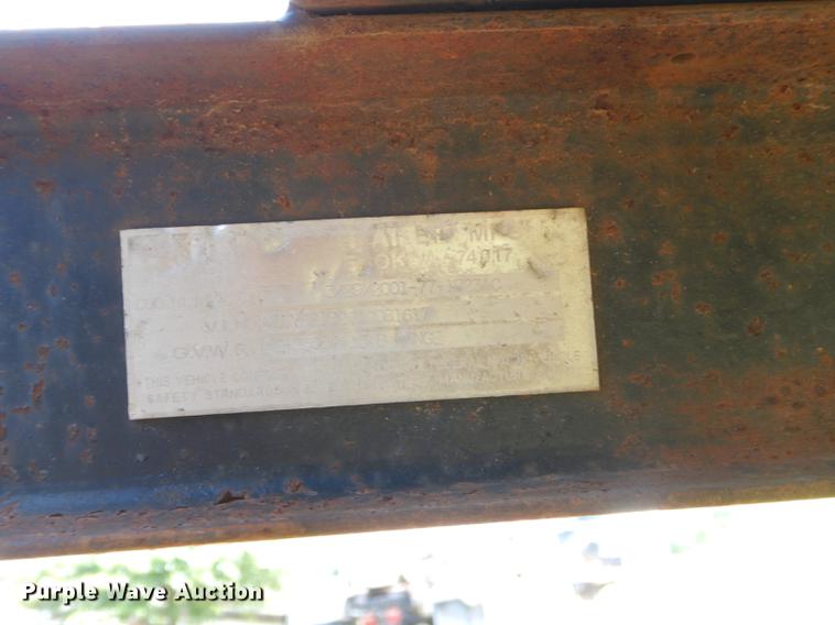 image for item ED9286 2001 Starlite utility trailer