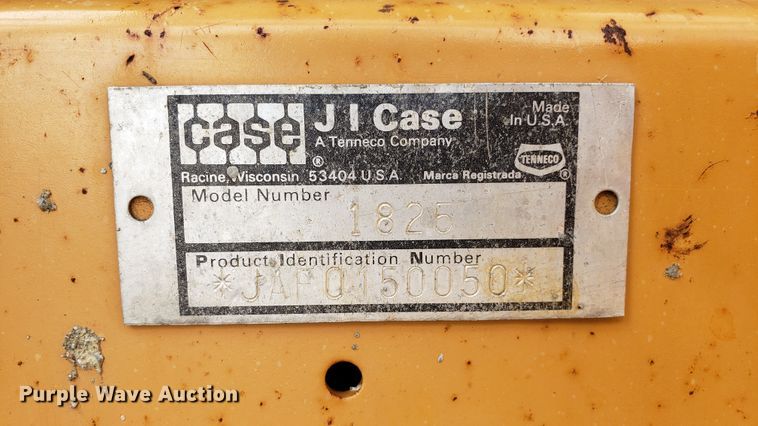 image for item EU9828 1995 Case 1825 skid steer