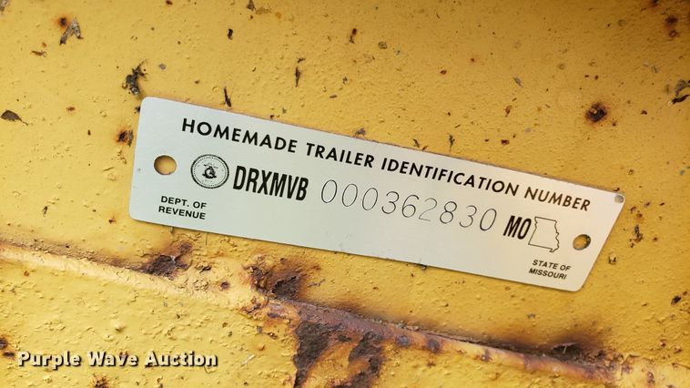 image for item EU9852 2019 shop built utility trailer