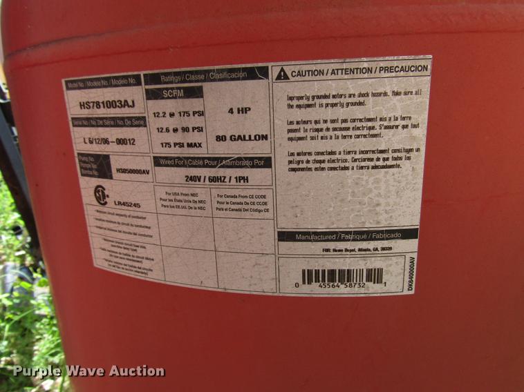 image for item FO9290 Husky Pro air compressor