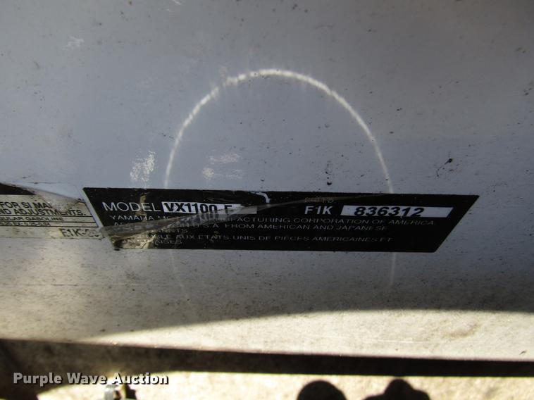 image for item FO9293 2007 Yamaha VX1100F personal watercraft