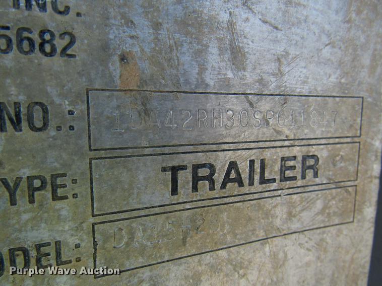 image for item FO9294 1995 Trail-Eze DA5428 equipment trailer