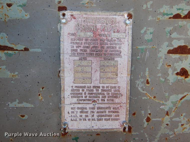 image for item FT9523 Sturdybender C-10 bender