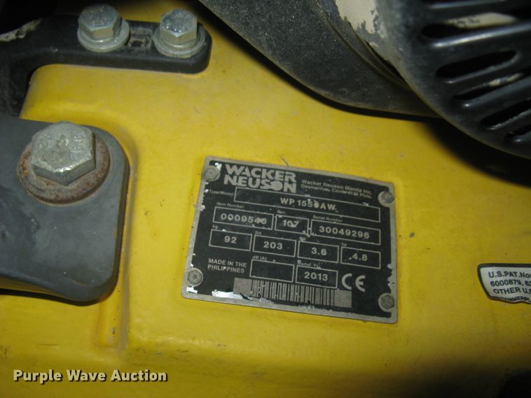 image for item DC1388 Wacker WP1550 plate compactor