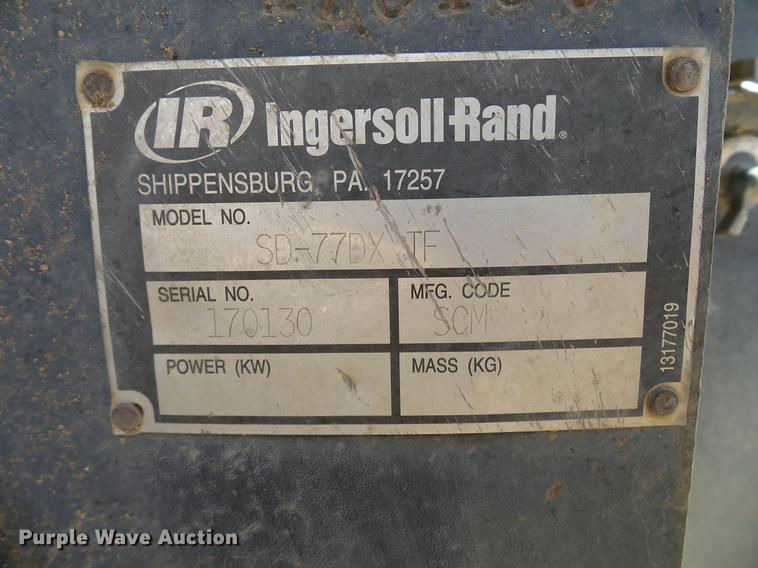 image for item DD6032 2002 Ingersoll Rand SD77-DXTF Single drum vibratory roller