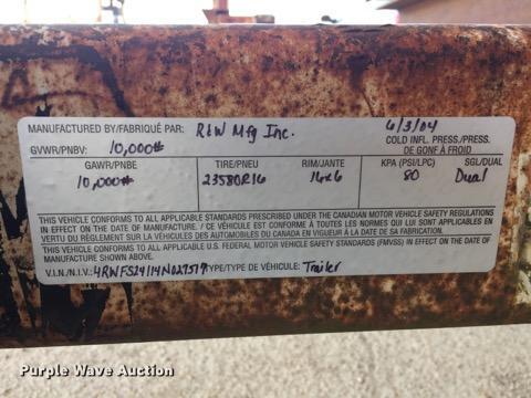 image for item DE7807 2004 R&W pole trailer