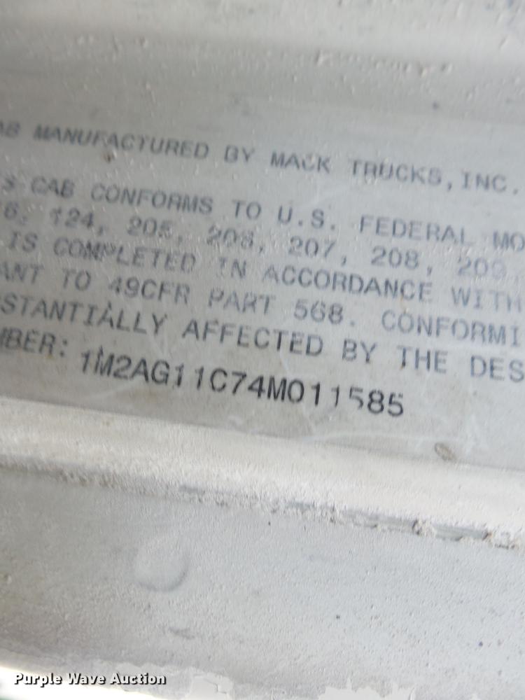 image for item DE7824 2004 Mack CV713 Granite dump truck