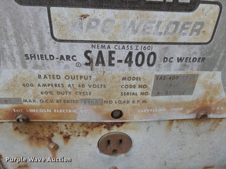 image for item DE7827 Lincoln SAE400 welder