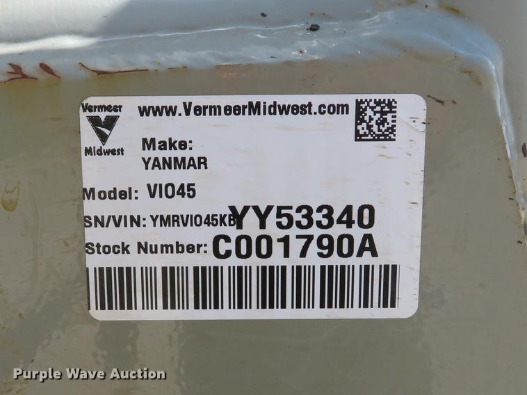 image for item DE8112 2012 Yanmar Vi045-5B mini excavator