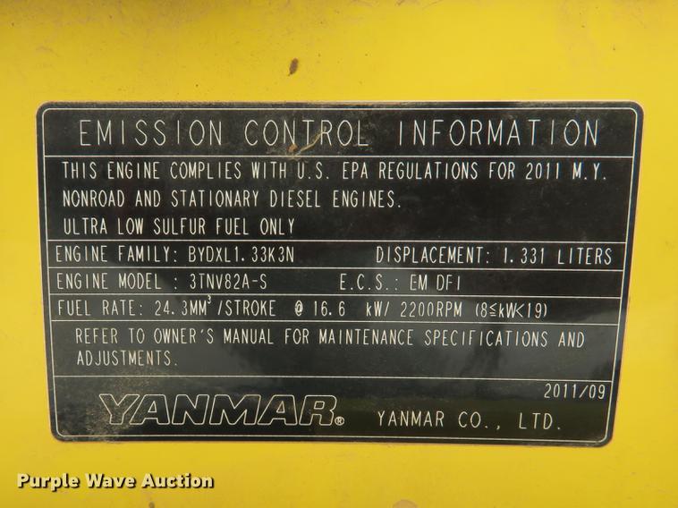 image for item DE8115 2012 Yanmar Vi027-5B mini excavator