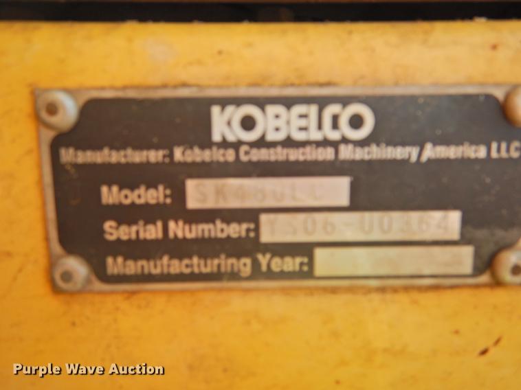 image for item DF2561 2005 Kobelco SK480LC excavator