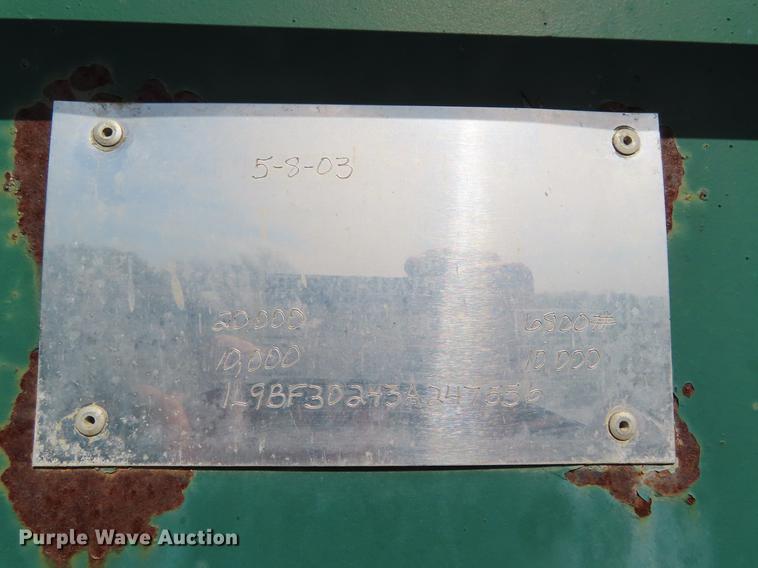 image for item DF7820 2003 L&L equipment trailer