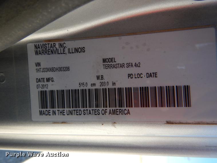 image for item DG1131 2013 International TerraStar SFA flatbed truck