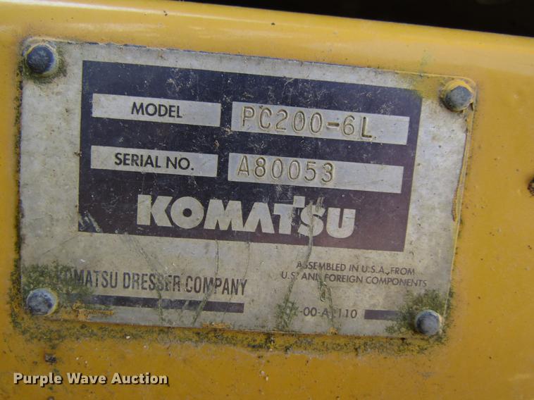 image for item EU9680 1994 Komatsu PC200-6 excavator