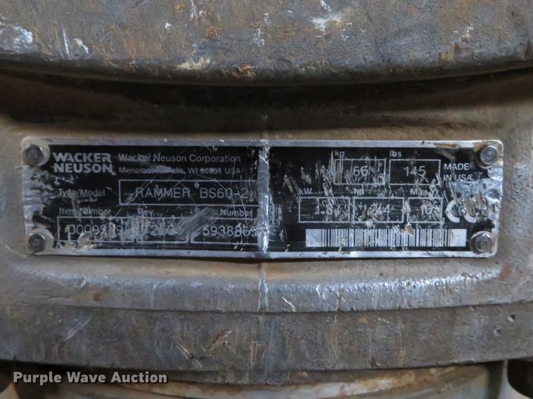 image for item EV9614 (2) Wacker plate compactors