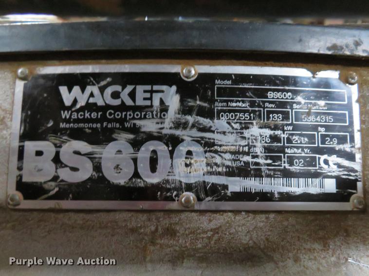 image for item EV9614 (2) Wacker plate compactors