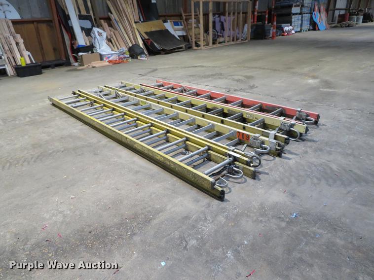 image for item EV9618 (3) 24' fiberglass extension ladders