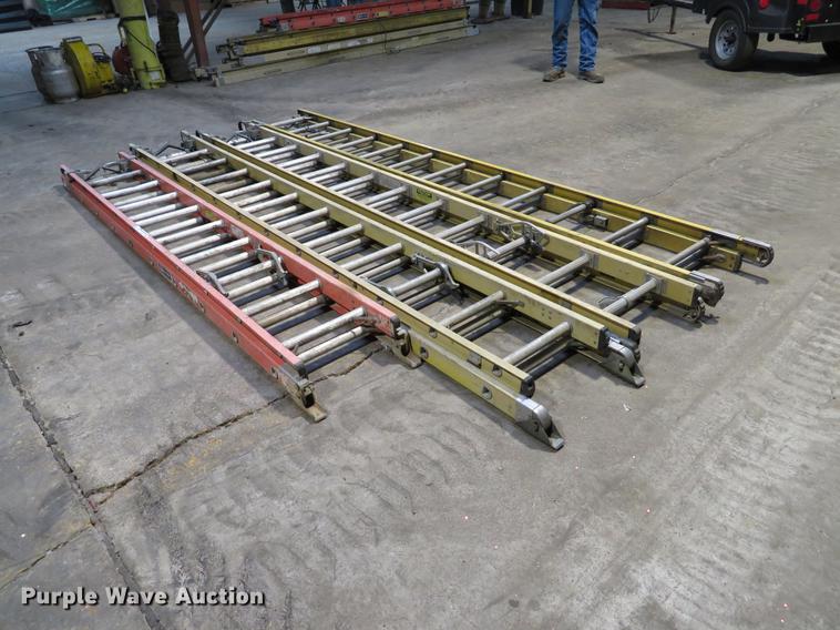 image for item EV9618 (3) 24' fiberglass extension ladders