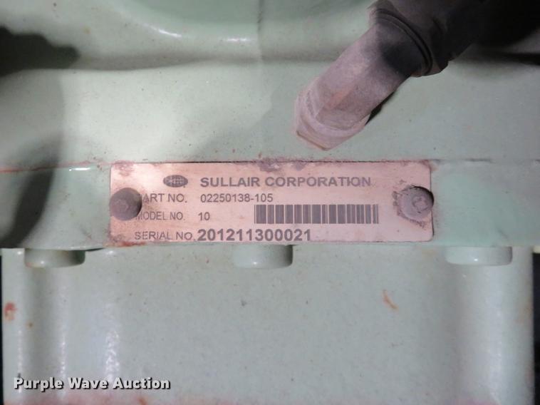 image for item EV9619 2012 Sullair 185DPQJD2 air compressor