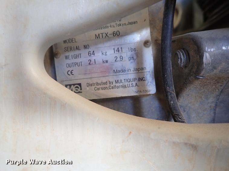 image for item FH9922 Multiquip MTX-60 compactor