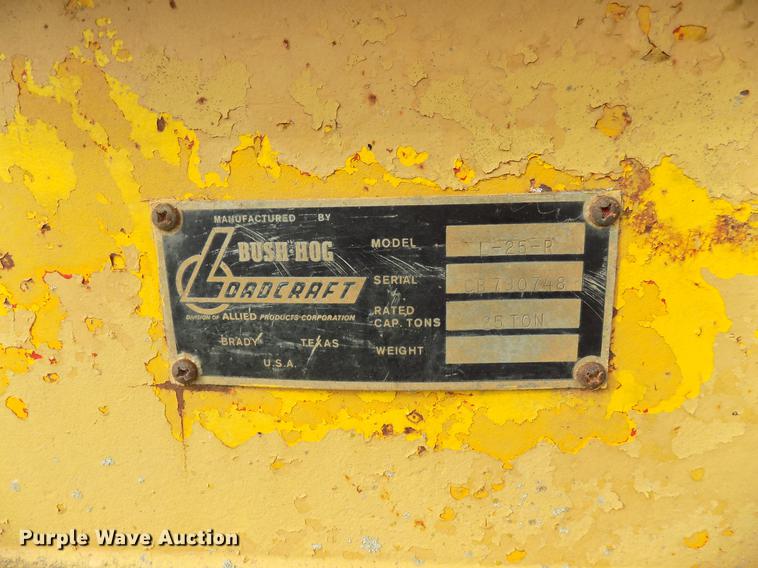 image for item FJ9304 1980 Load Craft L-25-R equipment trailer