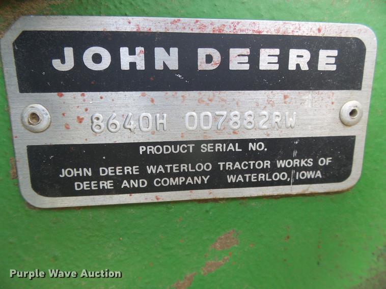 image for item DC5136 1981 John Deere 8640 4WD tractor
