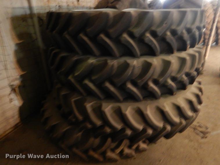 image for item DE1287 (4) Firestone 380/90R46 tires and wheels