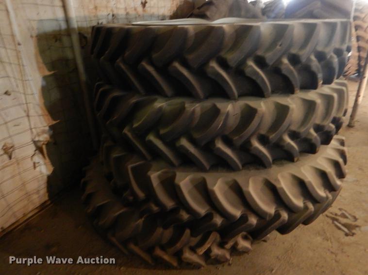 image for item DE1287 (4) Firestone 380/90R46 tires and wheels