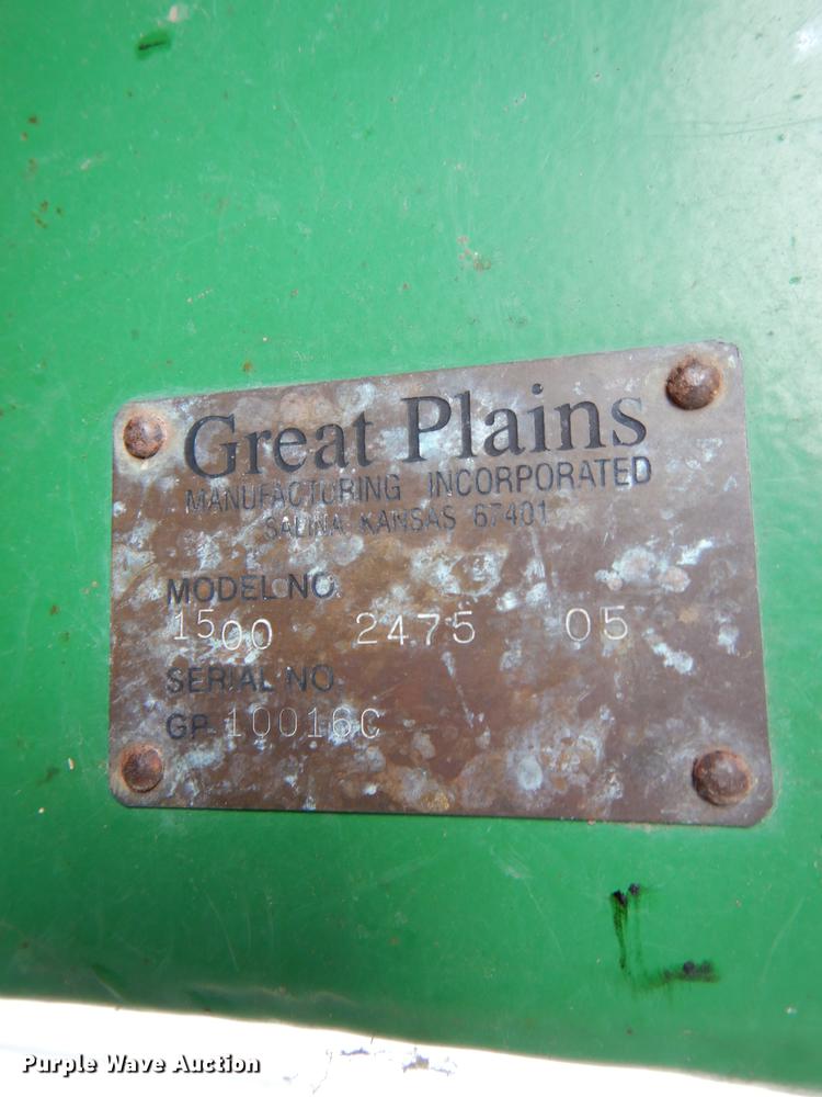 image for item DE8485 2005 Great Plains 1500 no till drill