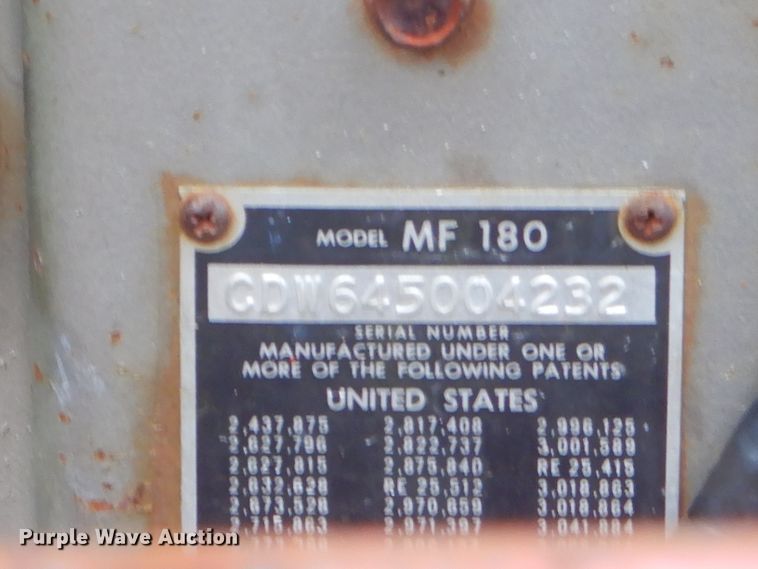 image for item ED9392 Massey-Ferguson 180 tractor