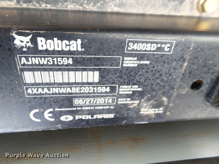 image for item FS9563 2014 Bobcat 3400XL utility vehicle