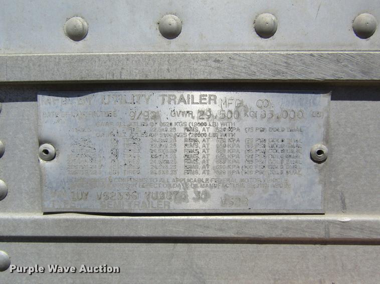 image for item DB4936 2000 Utility refrigerated van trailer