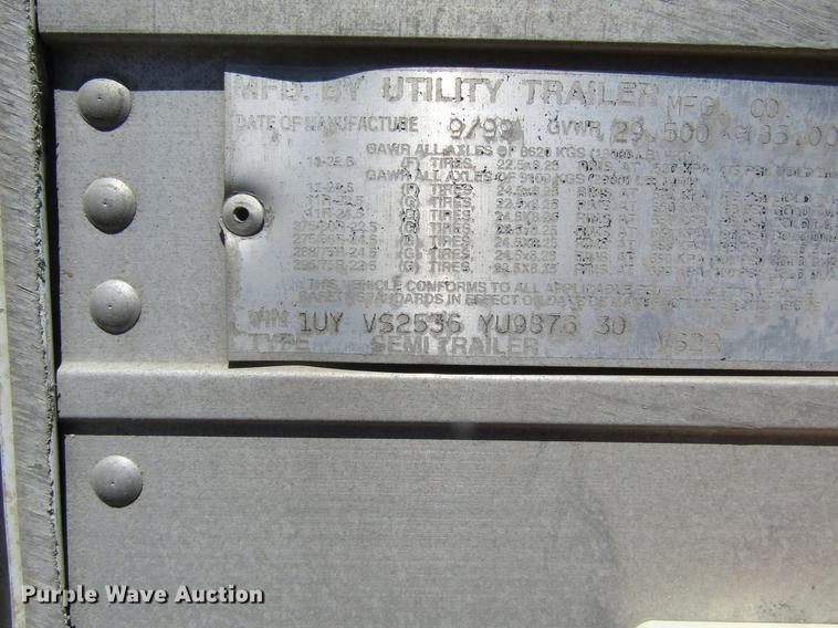 image for item DB4936 2000 Utility refrigerated van trailer