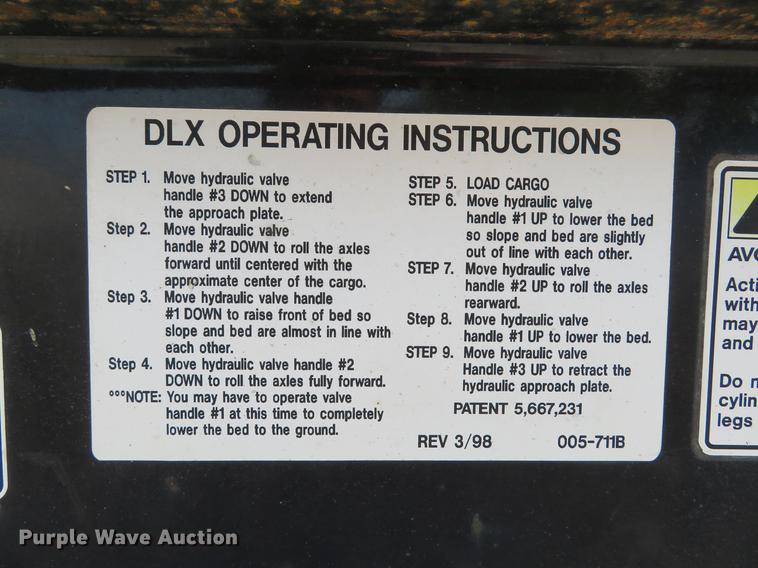 image for item DE8110 1996 Trail-Eze DLX35 tilt deck equipment trailer