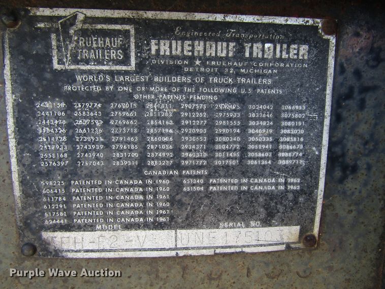 image for item EU9686 1971 Fruehauf TEH-F2-V tank trailer