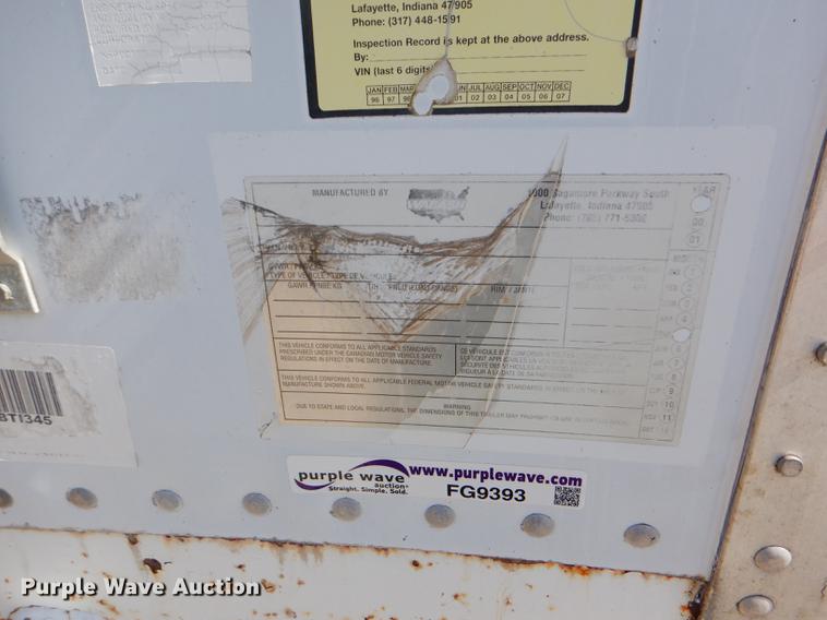 image for item FG9393 1999 Wabash Duraplate dry van trailer