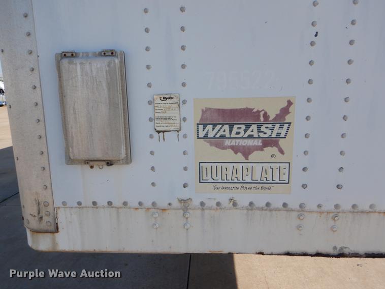 image for item FG9394 2000 Wabash Duraplate dry van trailer