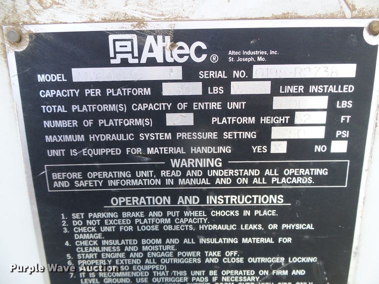 image for item DC5120 1995 International 4900 bucket truck