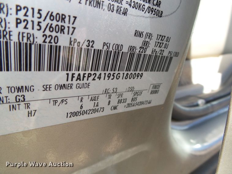 image for item DC5129 2005 Ford Five Hundred SEL