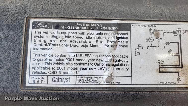 image for item DD4712 2001 Ford F150 SuperCab pickup truck