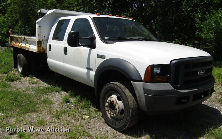 image for item DD6253 2006 Ford F450 Crew Cab dump truck