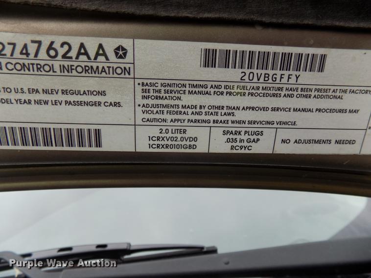 image for item DE7702 2001 Dodge Neon SE