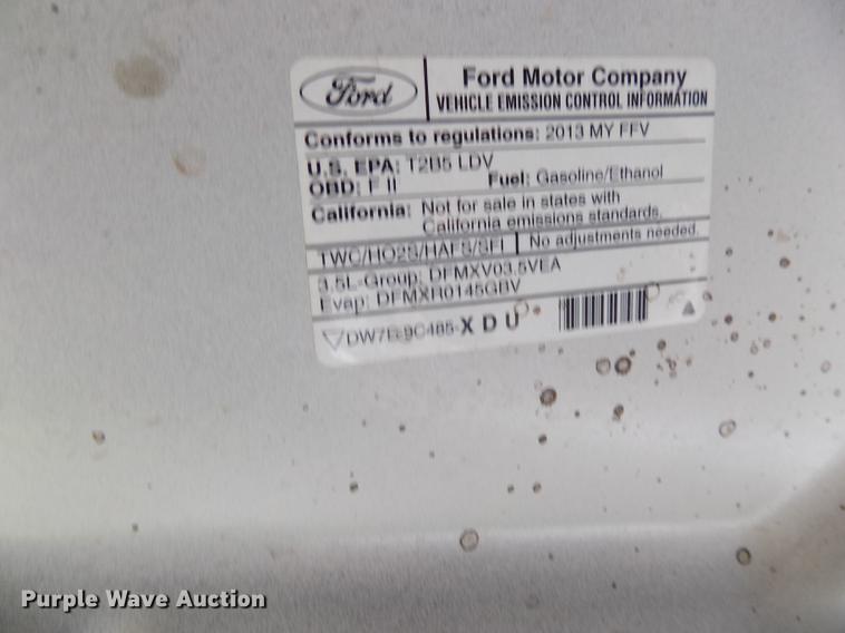 image for item DE7703 2013 Ford Taurus Police Interceptor