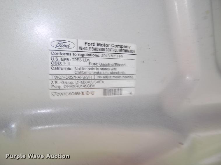 image for item DE7704 2013 Ford Taurus Police Interceptor