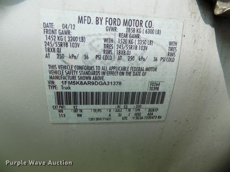 image for item DE7709 2013 Ford Explorer Police Interceptor SUV