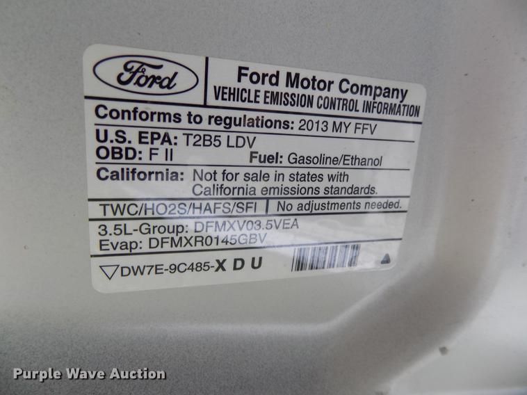 image for item DE7710 2013 Ford Taurus Police Interceptor