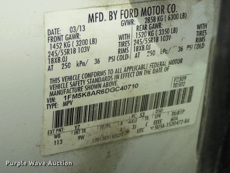 image for item DE7718 2013 Ford Explorer Police Interceptor SUV